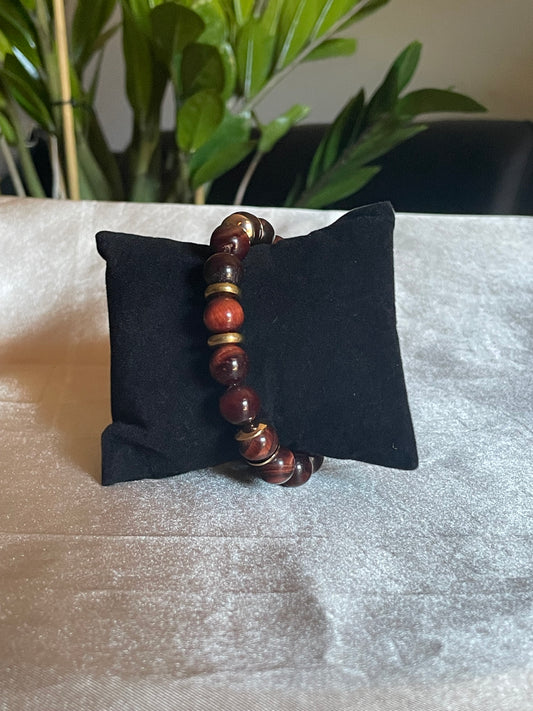 10mm Red Tiger’s Eye Bracelet