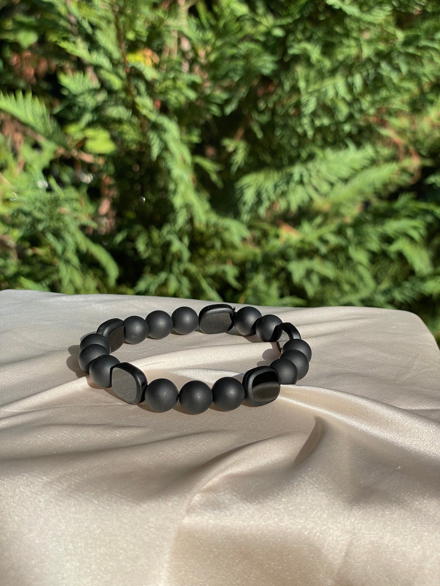 Black Onyx & Square Bracelet
