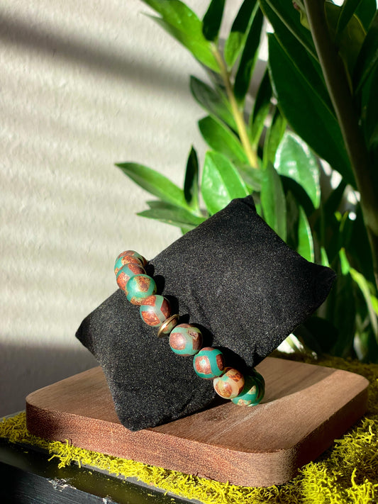 10mm Tibetan beaded bracelet