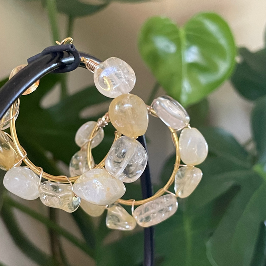 Citrine Hoop Earrings