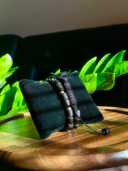 Wooden Shamballa bracelet