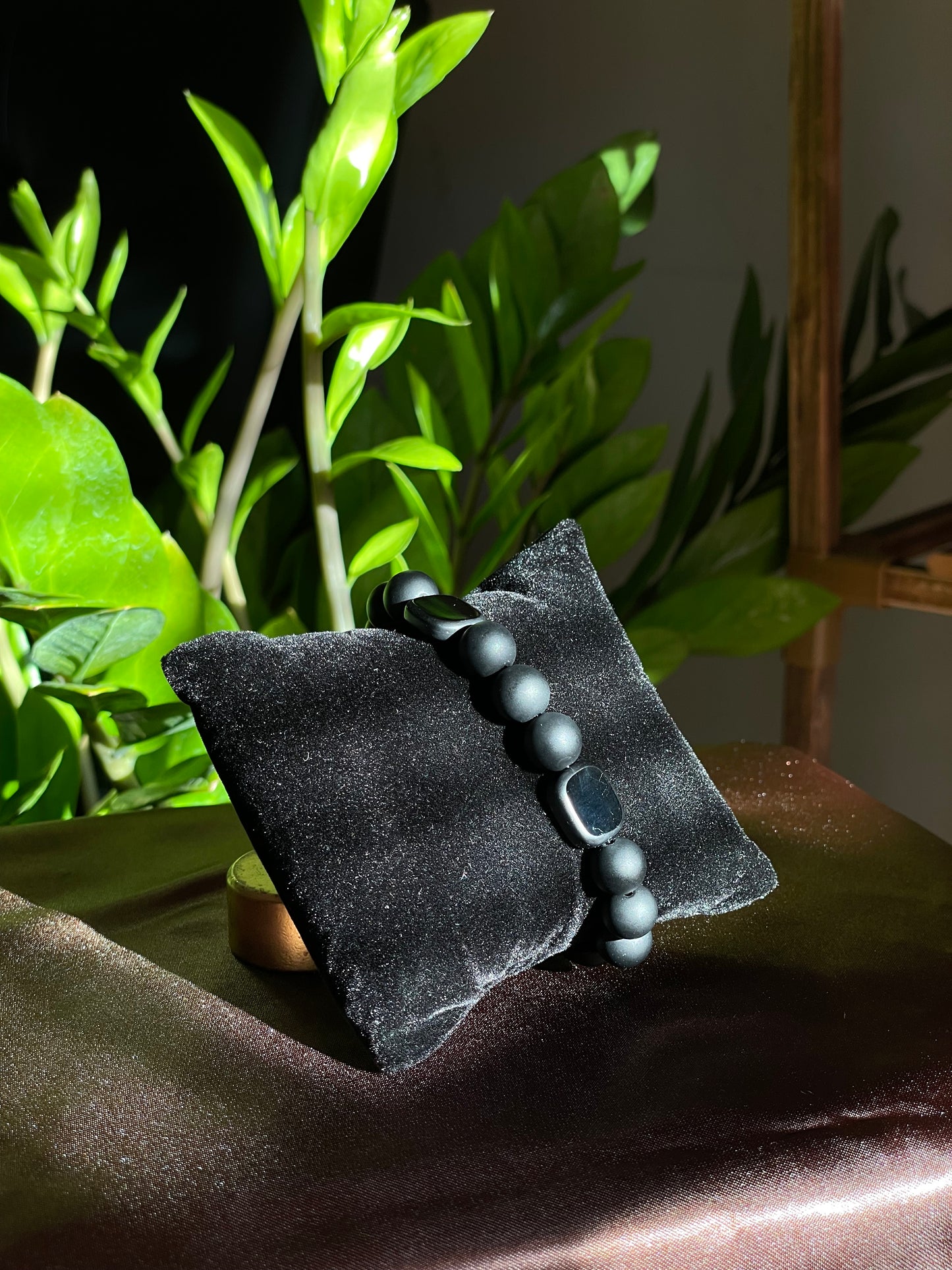 Black Onyx & Square Bracelet