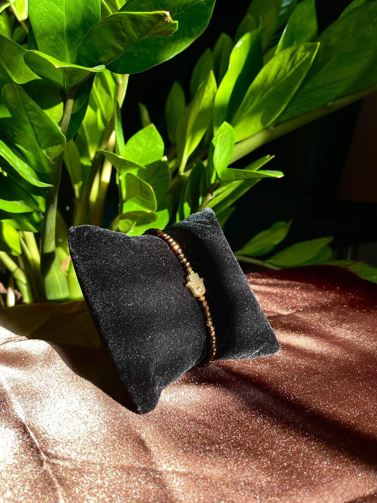 3mm Bronze Hamsa bracelet