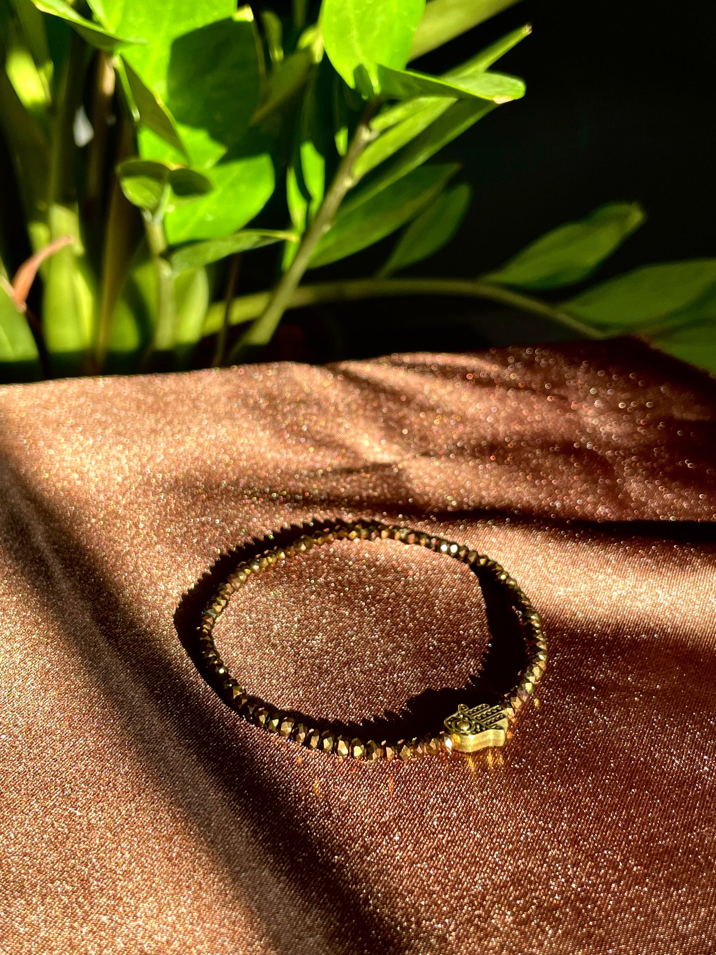 3mm Bronze Hamsa bracelet