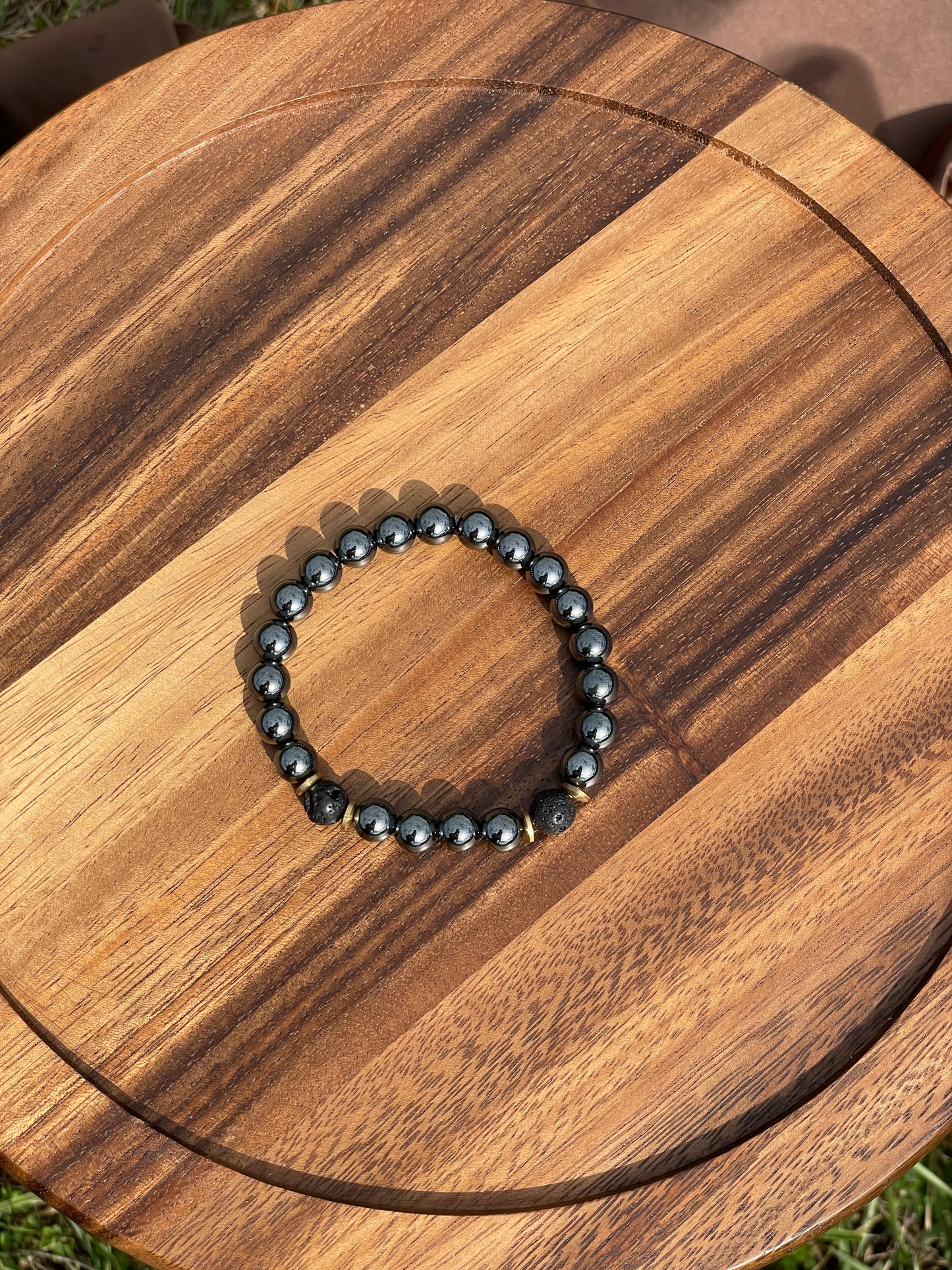 Hematite & Lava Stone Bracelet