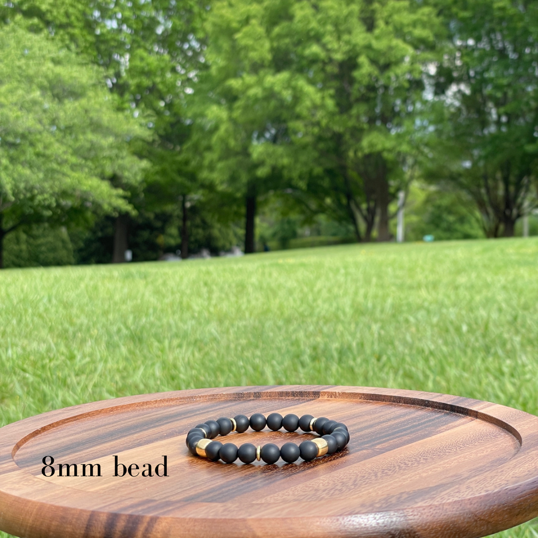 Men’s Black Onyx & Brass Bracelet