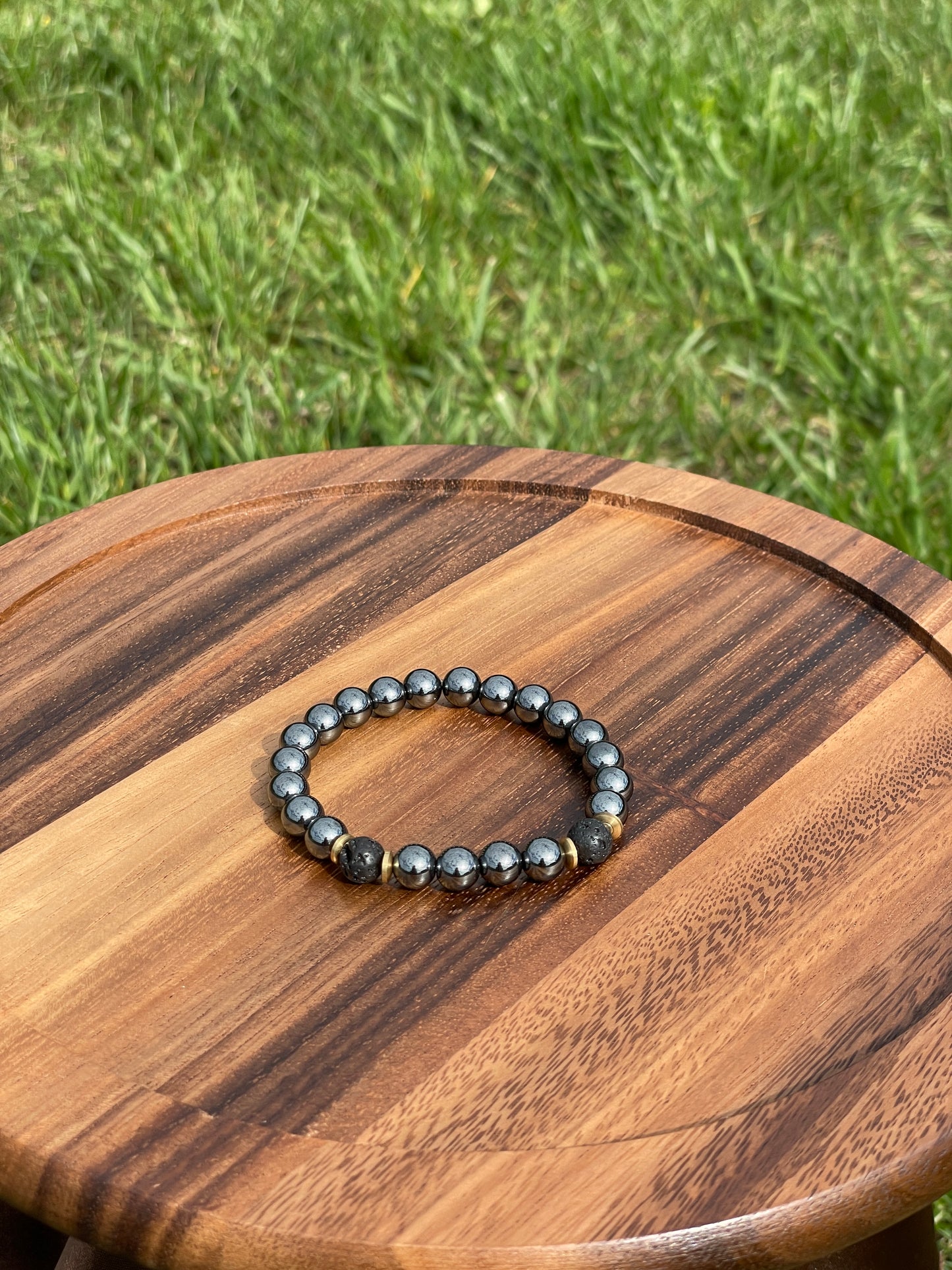 Hematite & Lava Stone Bracelet