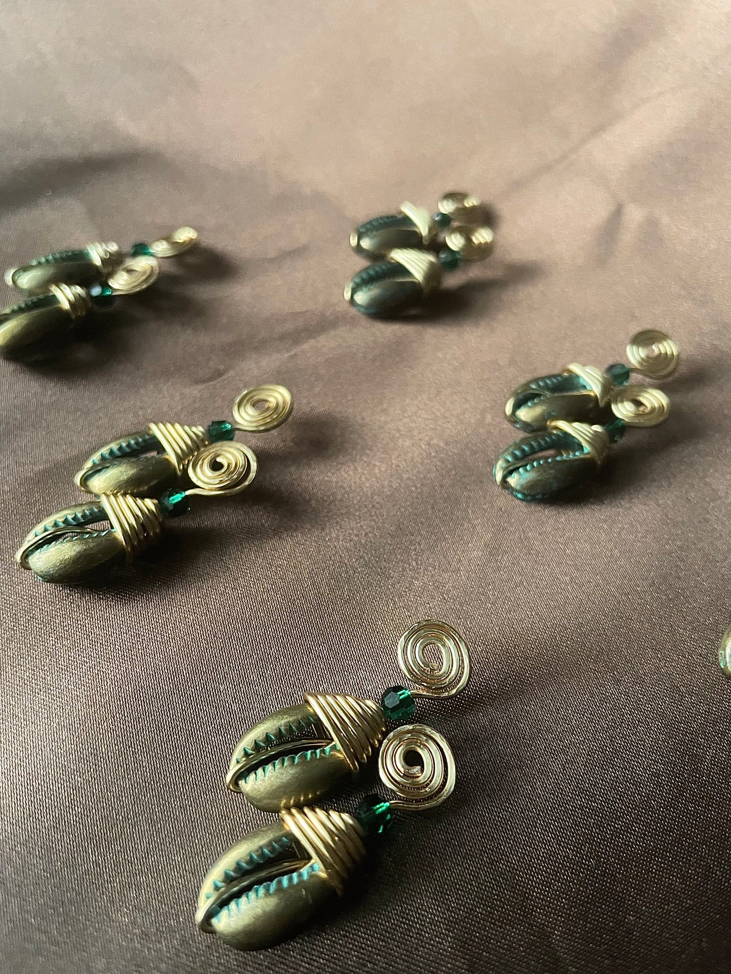 Ocean Blue Cowrie earrings