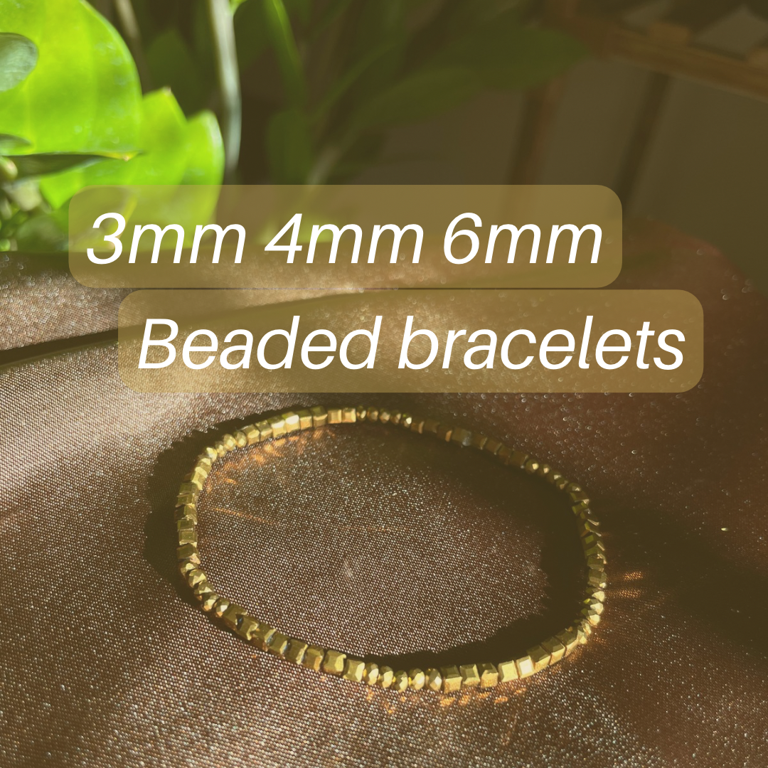 3mm beads are dainty and delicate, 4mm beads offer a versatile balance, and 6mm beads make a bold yet wearable statement.