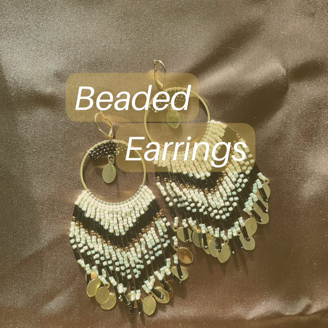 Glass seed bead jewelry with rich color tones and shine, woven with strong thread, that embodies a bohemian vibe inspired by diverse cultures and the beauty of the world around us.