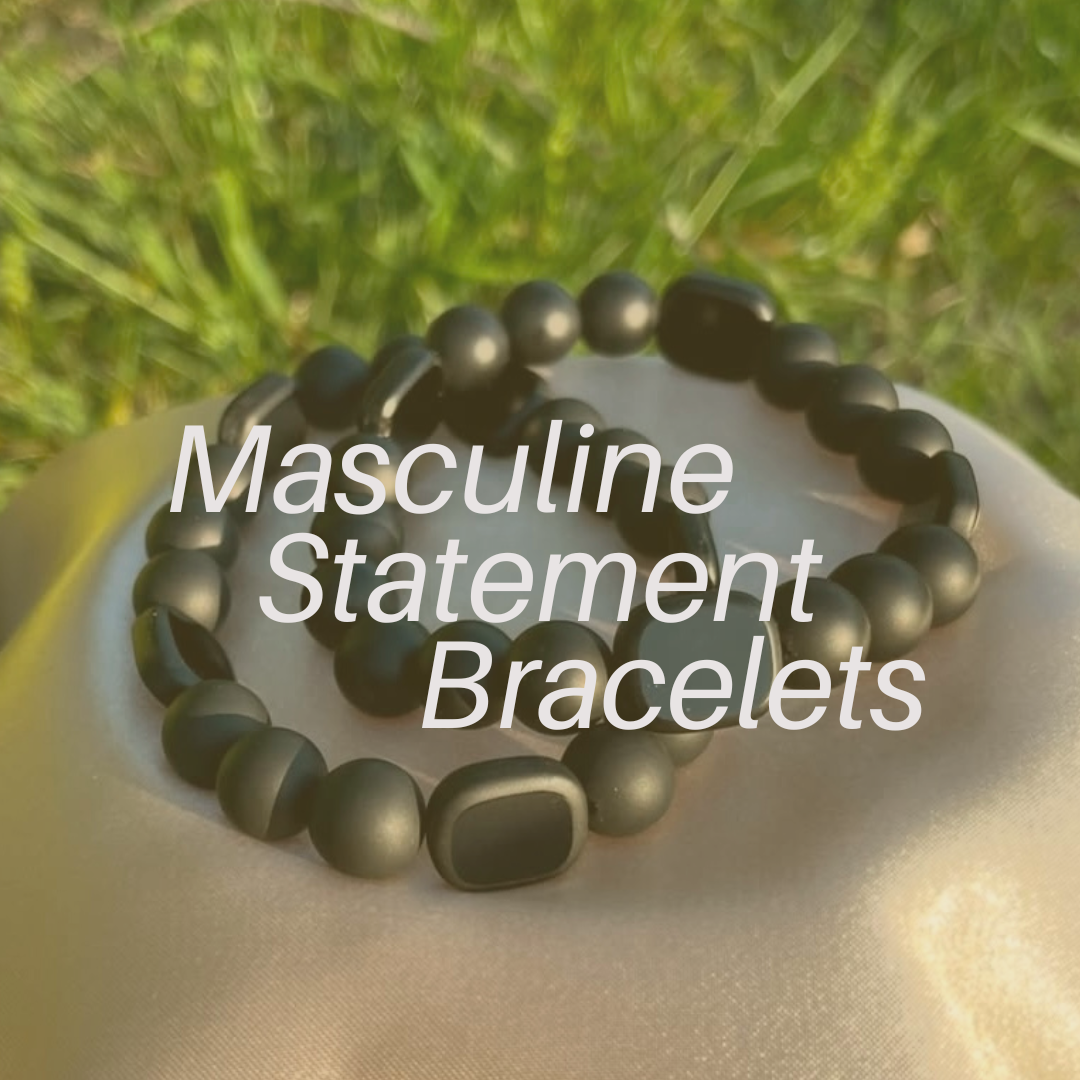 Masculine statement bracelets are bold, durable pieces that add style, confidence, and individuality to any outfit.