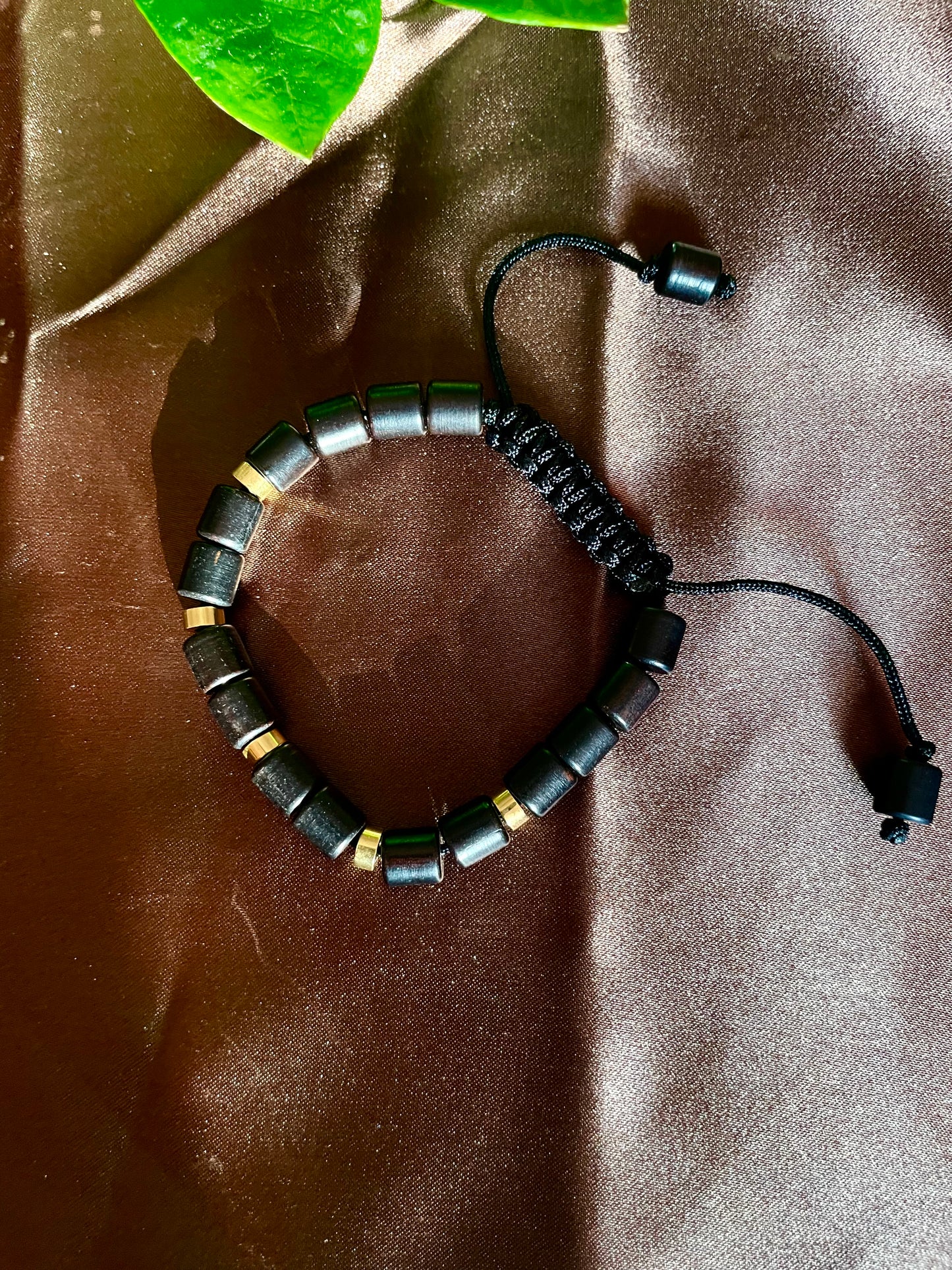 Wooden Shamballa bracelet