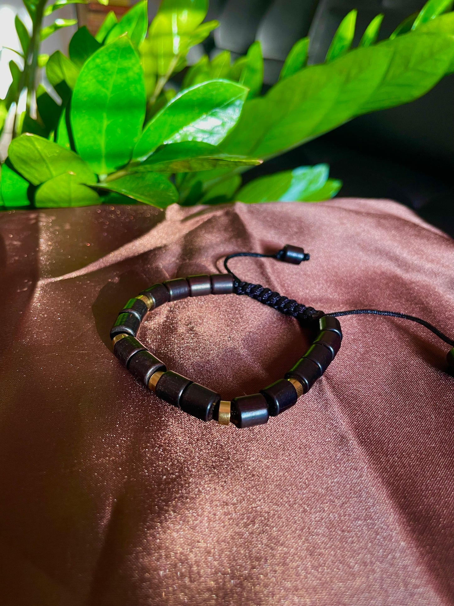 Wooden Shamballa bracelet