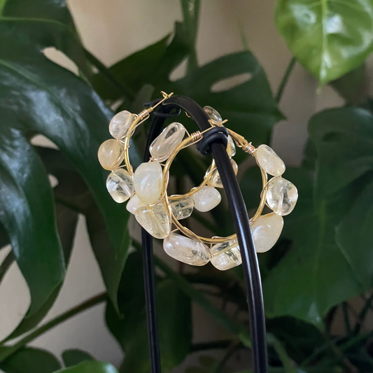 Citrine Hoop Earrings