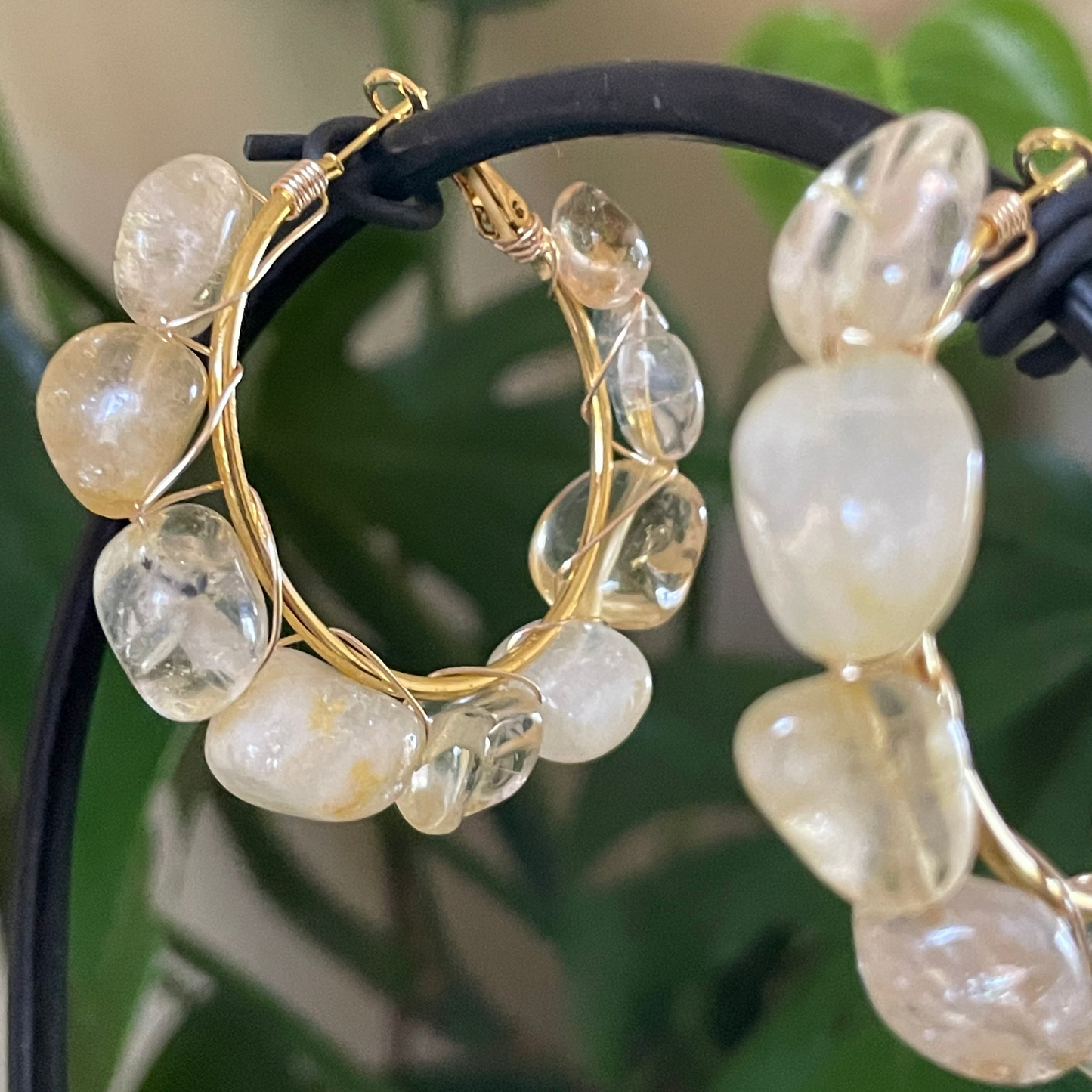 Citrine Hoop Earrings