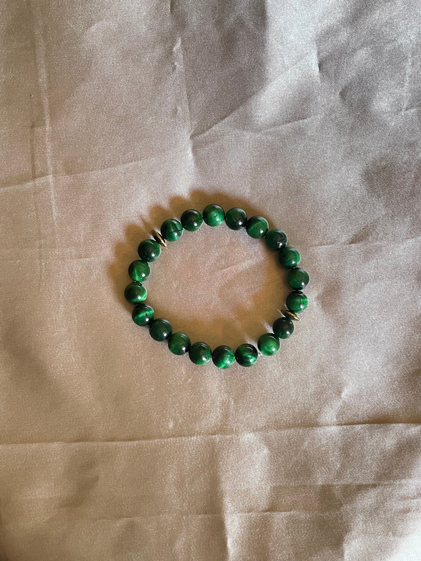 10mm Green Tiger’s Eye bracelet