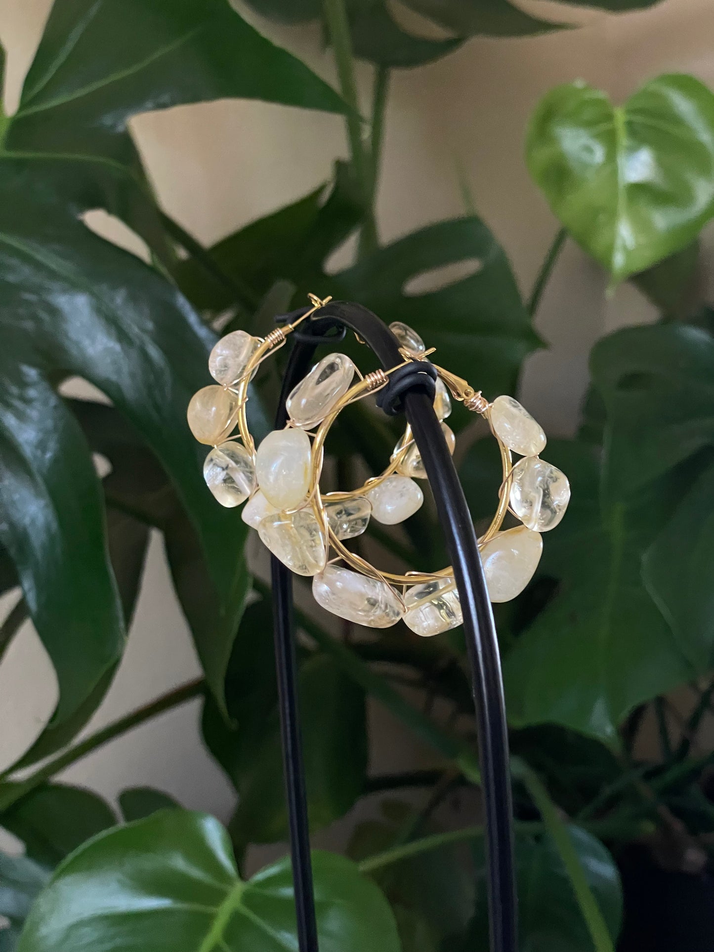 Citrine Hoop Earrings