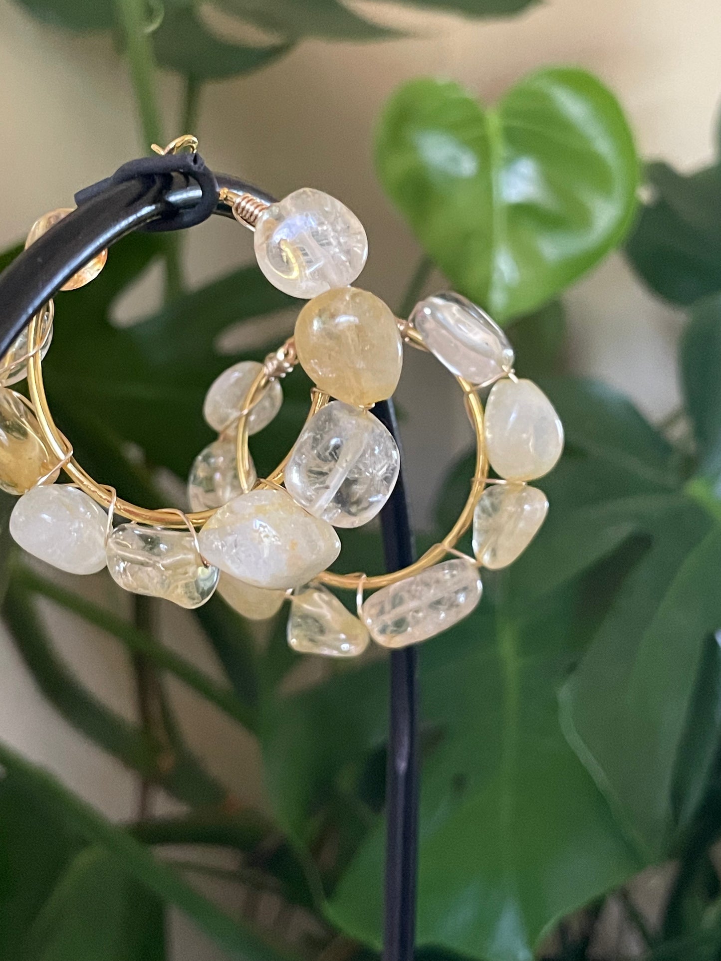 Citrine Hoop Earrings