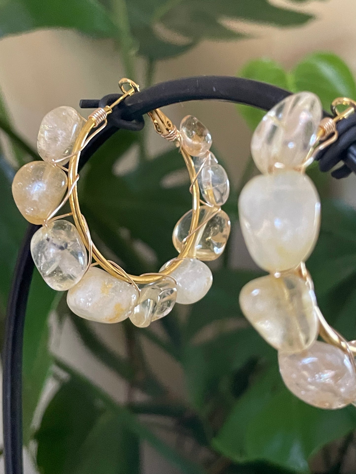 Citrine Hoop Earrings